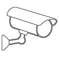 Icono de cámara de vigilancia para sistemas de CCTV